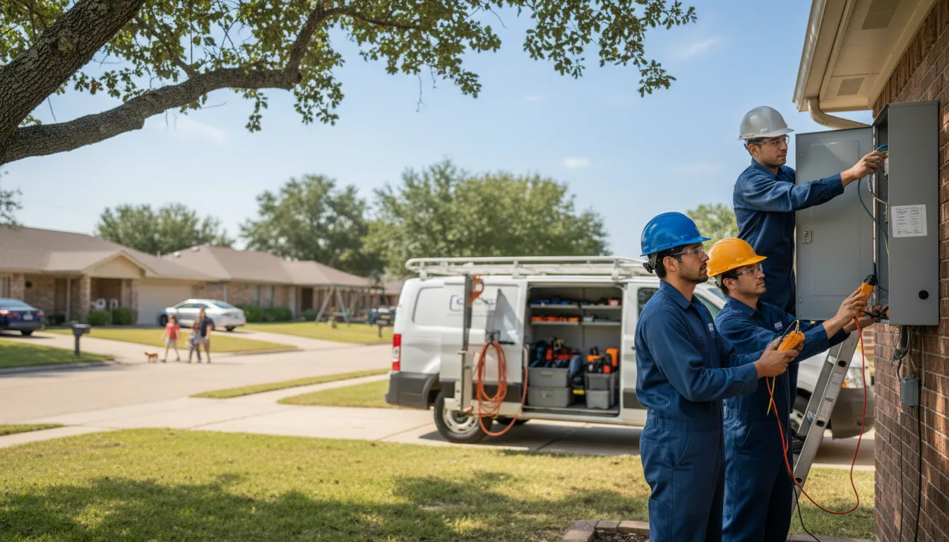 Certified electrician providing emergency electrical services in Devers, TX